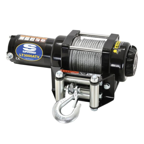Superwinch 1130220 LT3000 ATV winch angled view