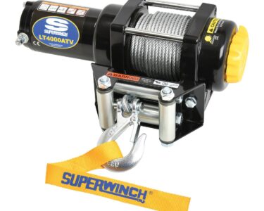 Superwinch 1140220 LT4000 ATV winch angled view