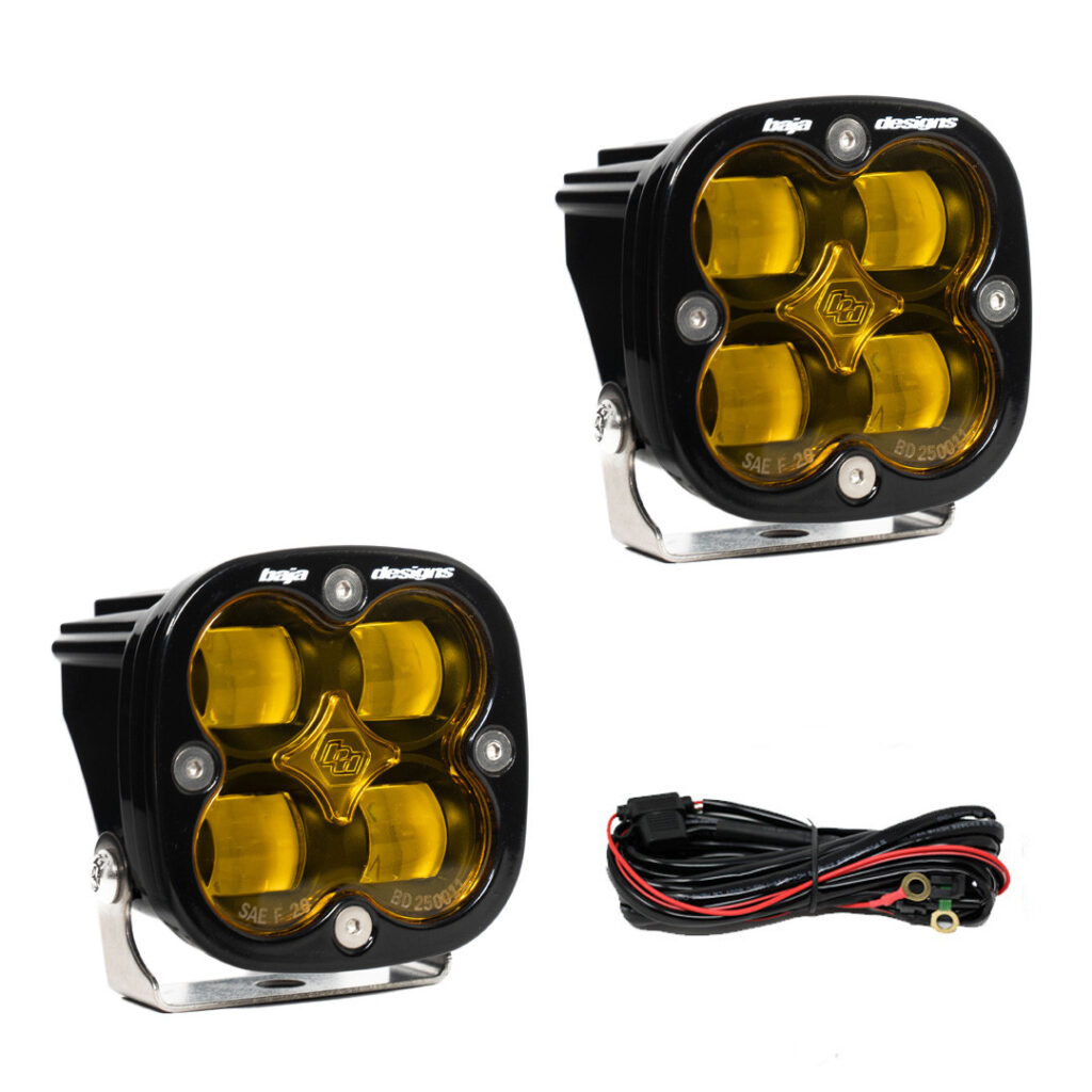 Baja Designs Squadron SAE Baja Amber LED light pod pair variant