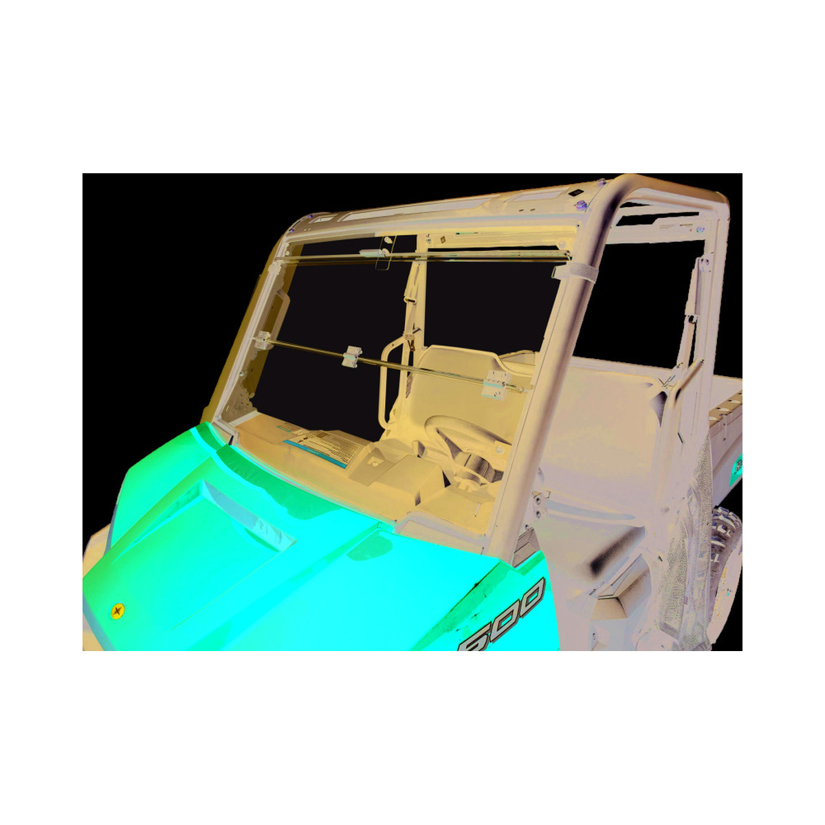 QuadBoss 17-21 Polaris Ranger 500 Windbreak Folding Windshield